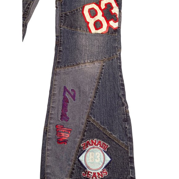 Vintage Zanadi 83 Patch Jeans NYC Dark Wash Size‎ 9 - Picture 8 of 11